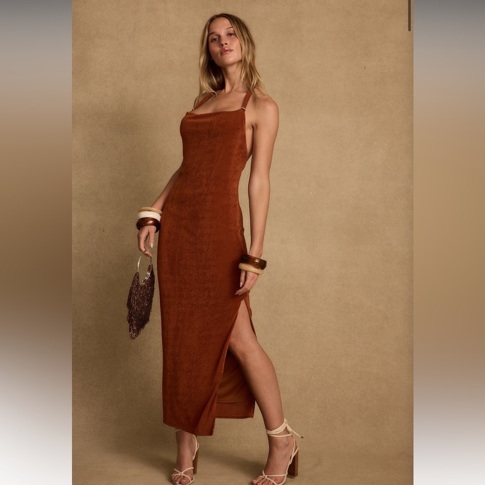 12th Tribe Terracotta Midi Dress